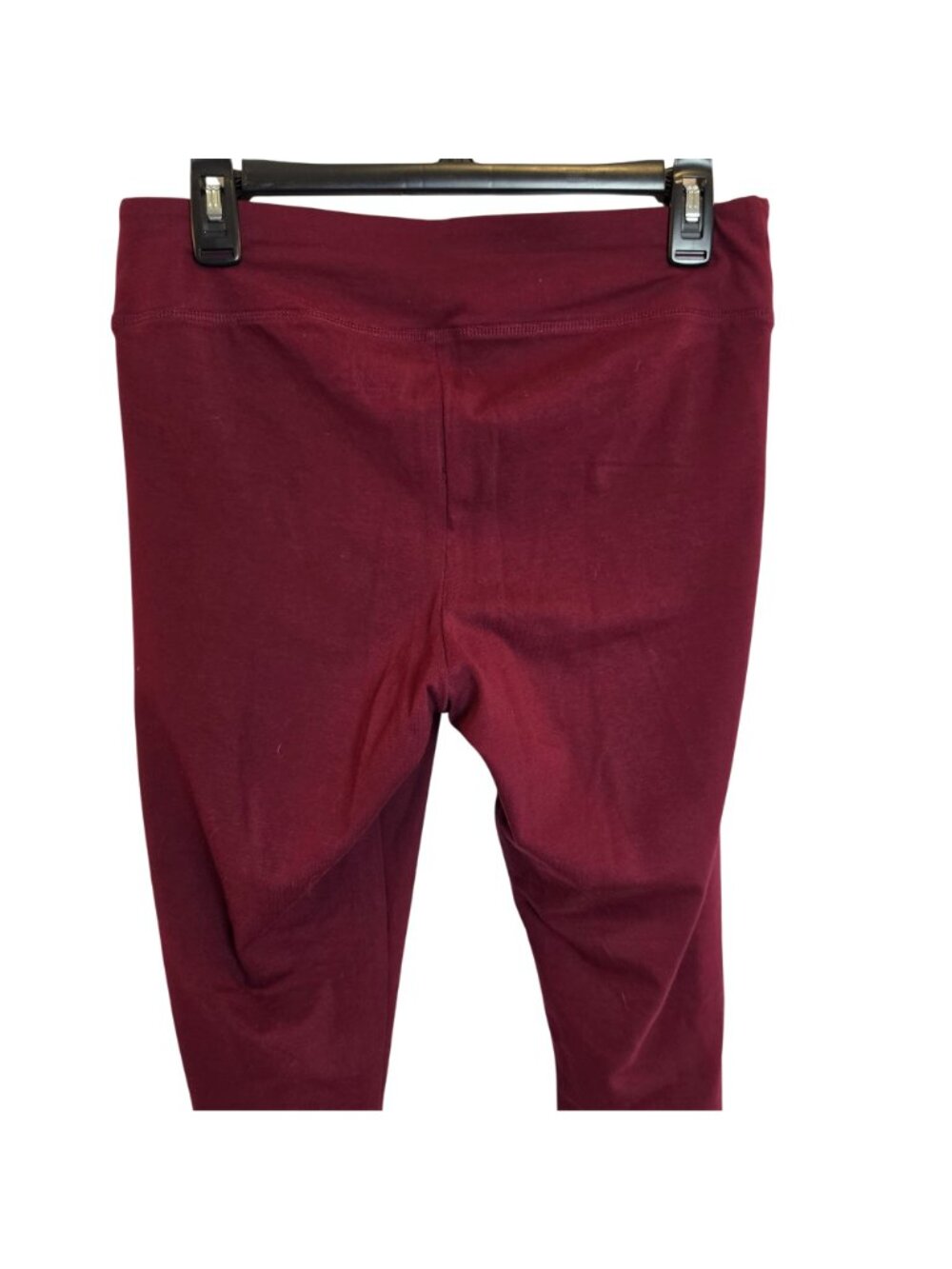 Time and Tru High Rise Leggings Burgundy Stretch Women's Size M Athleisure - Picture 6 of 6